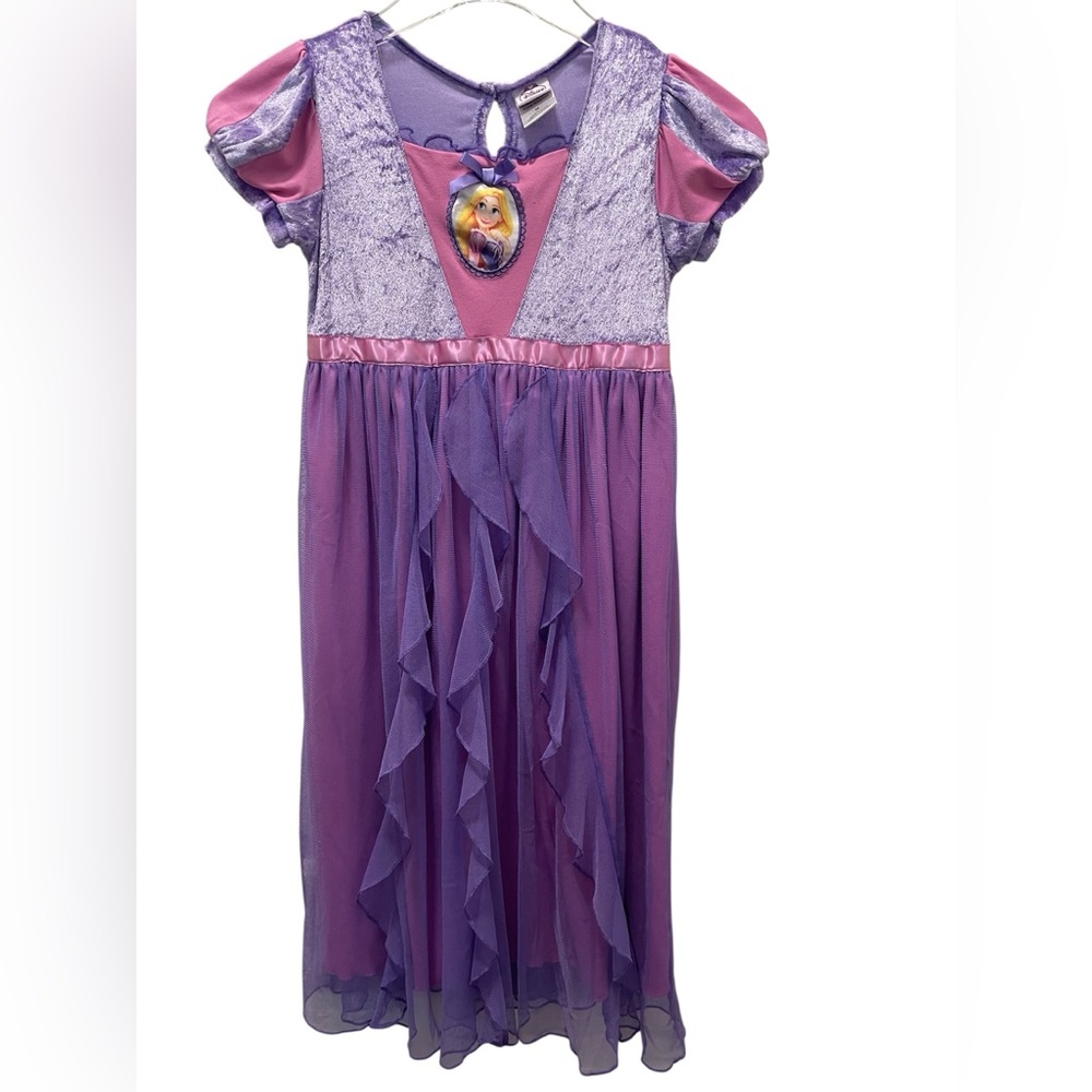 Disney Rapunzel Dress Medium Tulle Purple Girls Dress Up Pretend Play Velvet Top